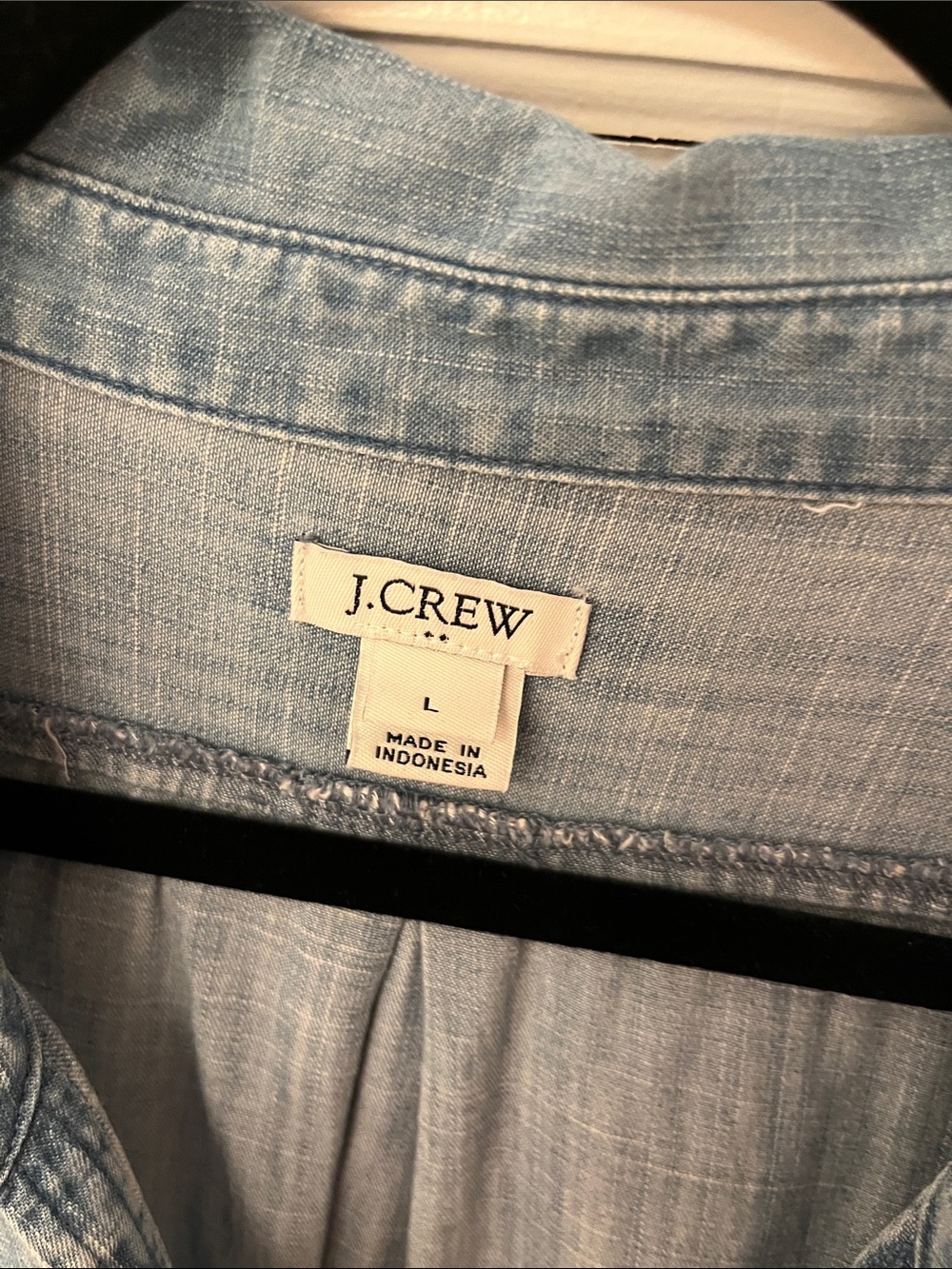 J. Crew Chambray Shirt Dress with Tie Waist - Picture 2 of 8